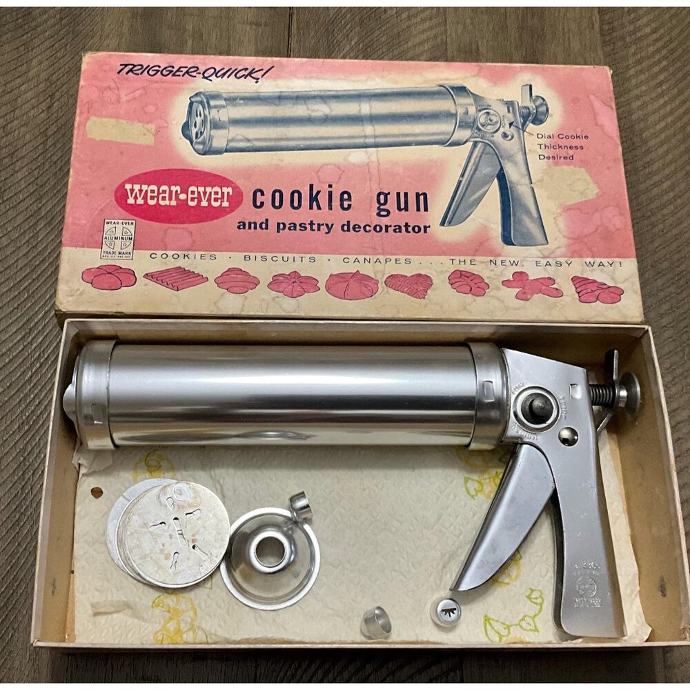 Wearever Cookie Gun With Thickness Control And Pastry Decorator Trigger Quick